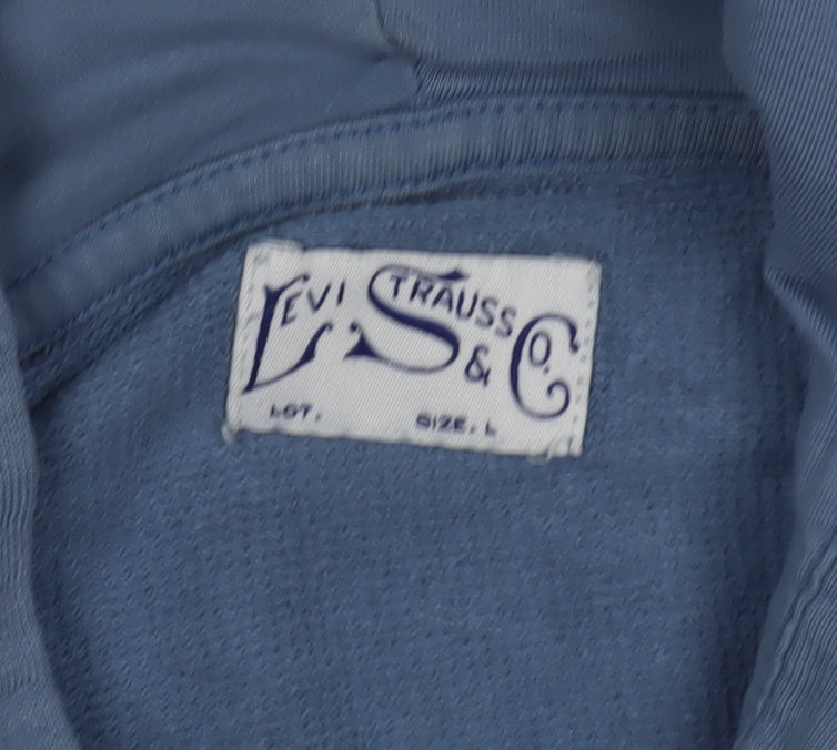 Levi's Men's Blue Pullover Hoodie, Large, Hooded