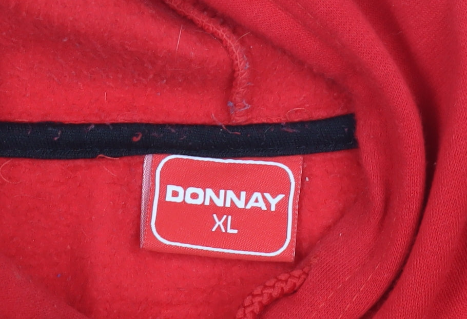 Donnay Men’s Red Pullover Hoodie XL Logo