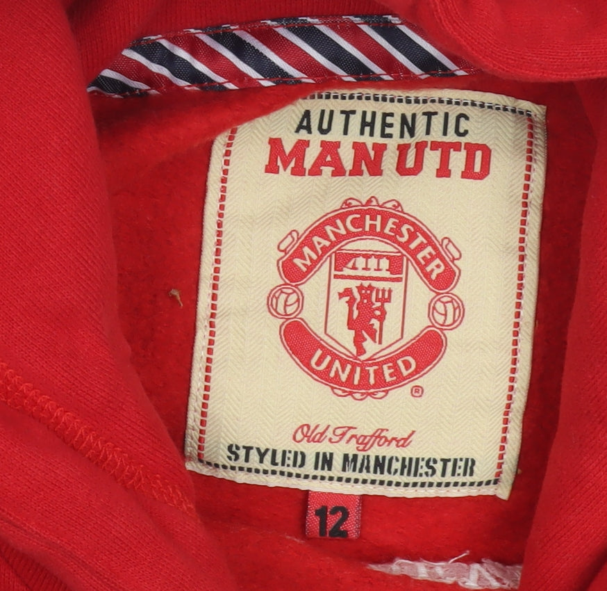 Manchester United Women Red Hoodie Size 12