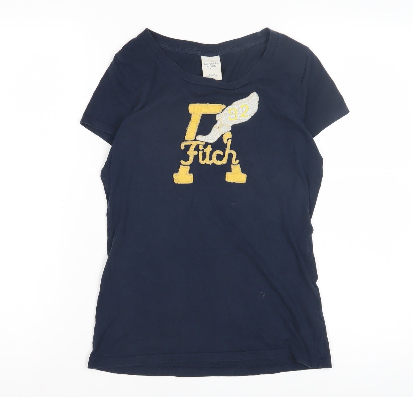 Abercrombie & Fitch Women's Blue Crew Neck T-Shirt, M