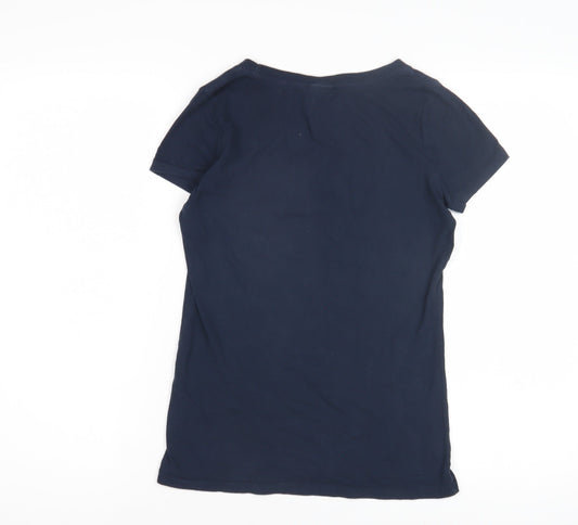 Abercrombie & Fitch Women's Blue Crew Neck T-Shirt, M