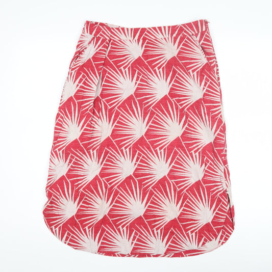White Stuff Women's Red Geometric Skirt Size 16