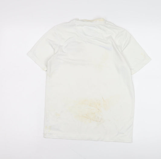 Nike Boys White Sports Jersey, Age 13, Short Sleeve T-Shirt