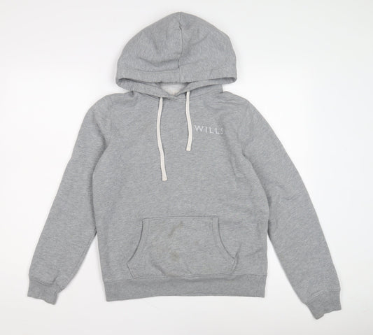 Womens UK 12 Regular Jack Wills Grey Pullover Hoodie