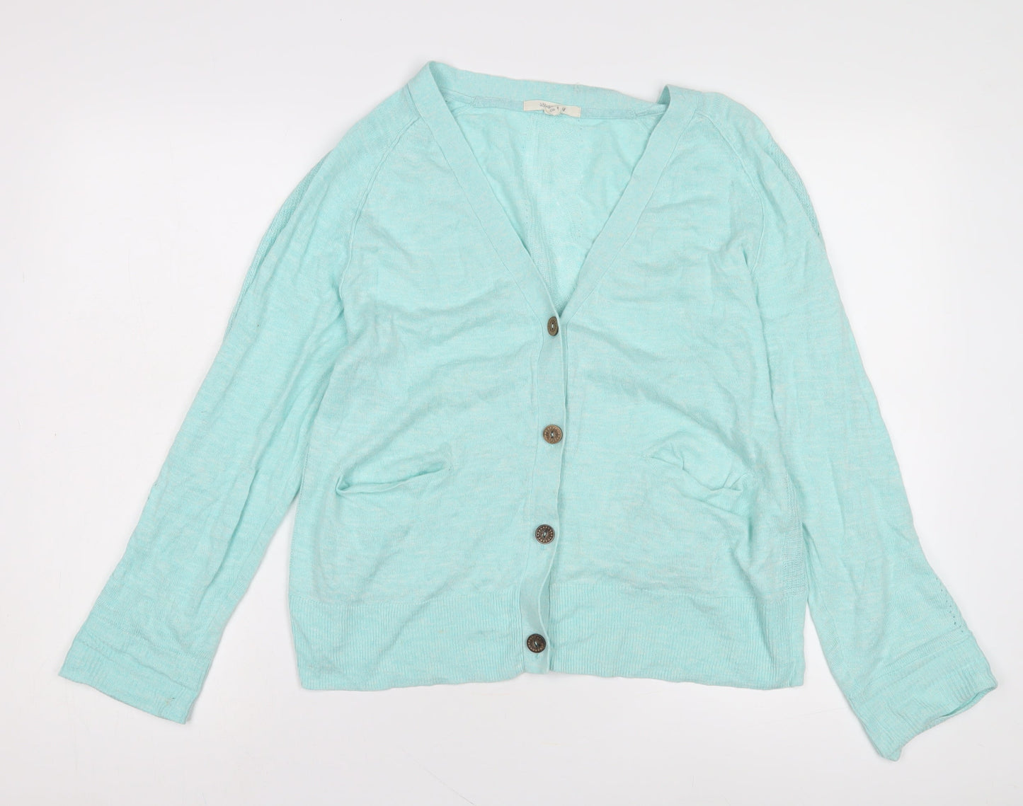 White Stuff Women's Green Cardigan Size 2X
