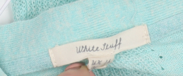 White Stuff Women's Green Cardigan Size 2X