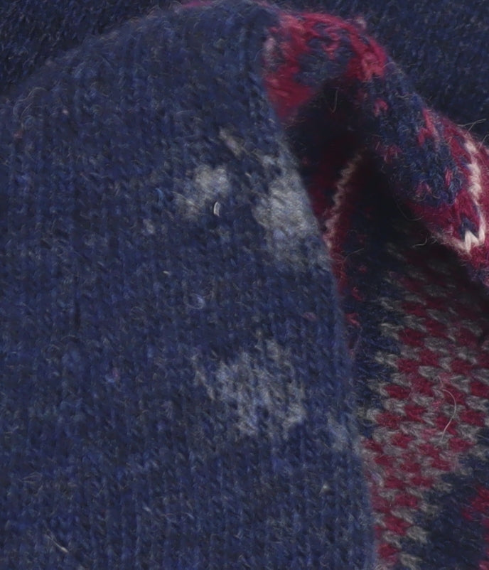 Crew Clothing Women's Blue Fair Isle Pullover Jumper Size 10