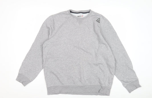 Reebok Grey Men's M Sweatshirt Logo Fleece