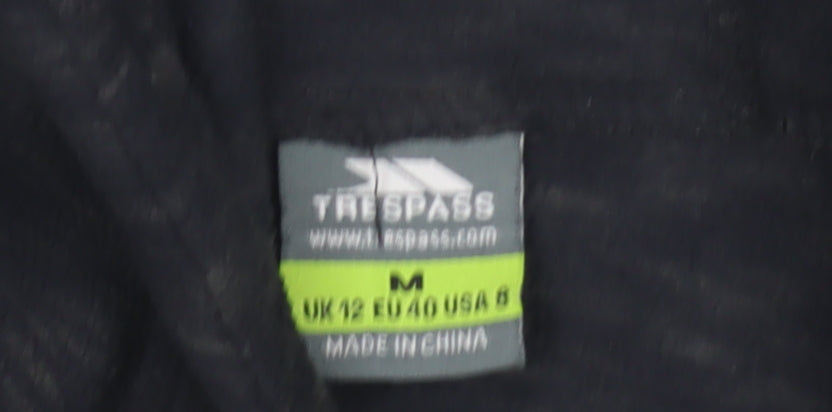Trespass Unisex Black Pullover Hoodie Size 12