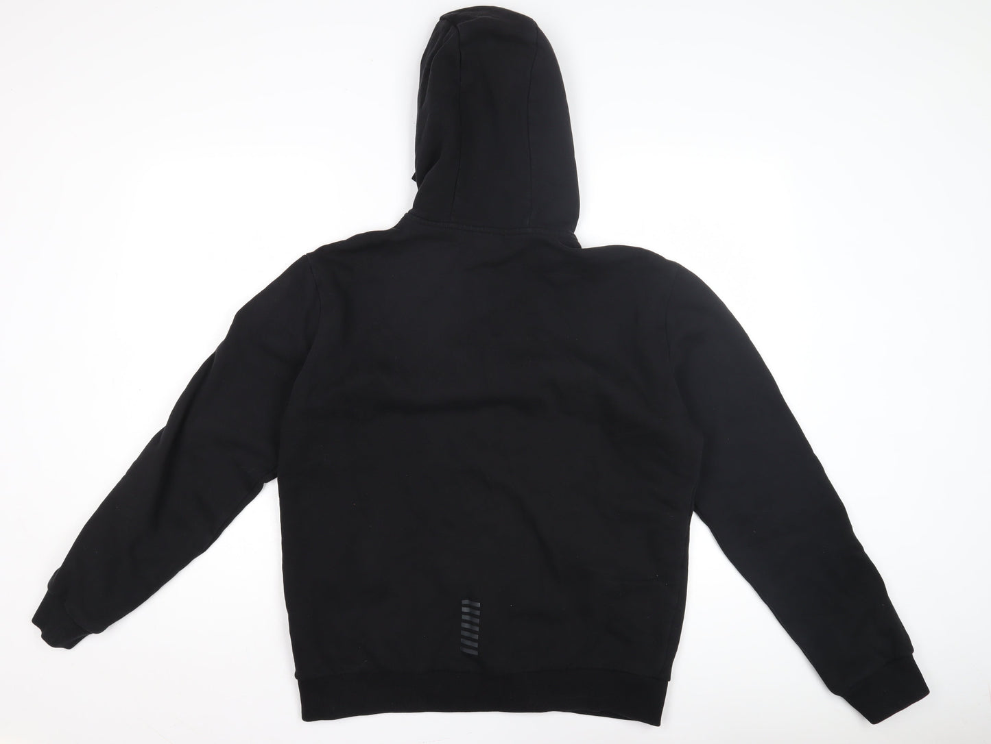 Emporio Armani Men's Black Full Zip Hoodie, Logo Accent