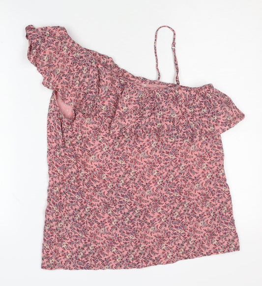Womens UK Size S Hollister Pink Viscose Blouse