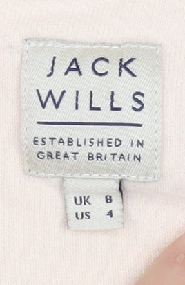 Jack Wills Women's Beige Colourblock Sweatshirt - Size 8