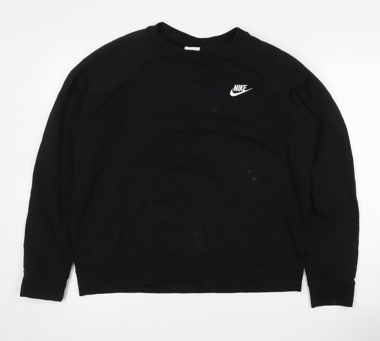 Nike Men's Black Pullover Sweatshirt, Size L, Logo Accent