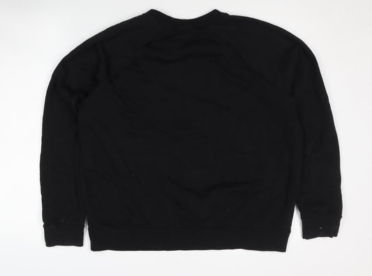 Nike Men's Black Pullover Sweatshirt, Size L, Logo Accent