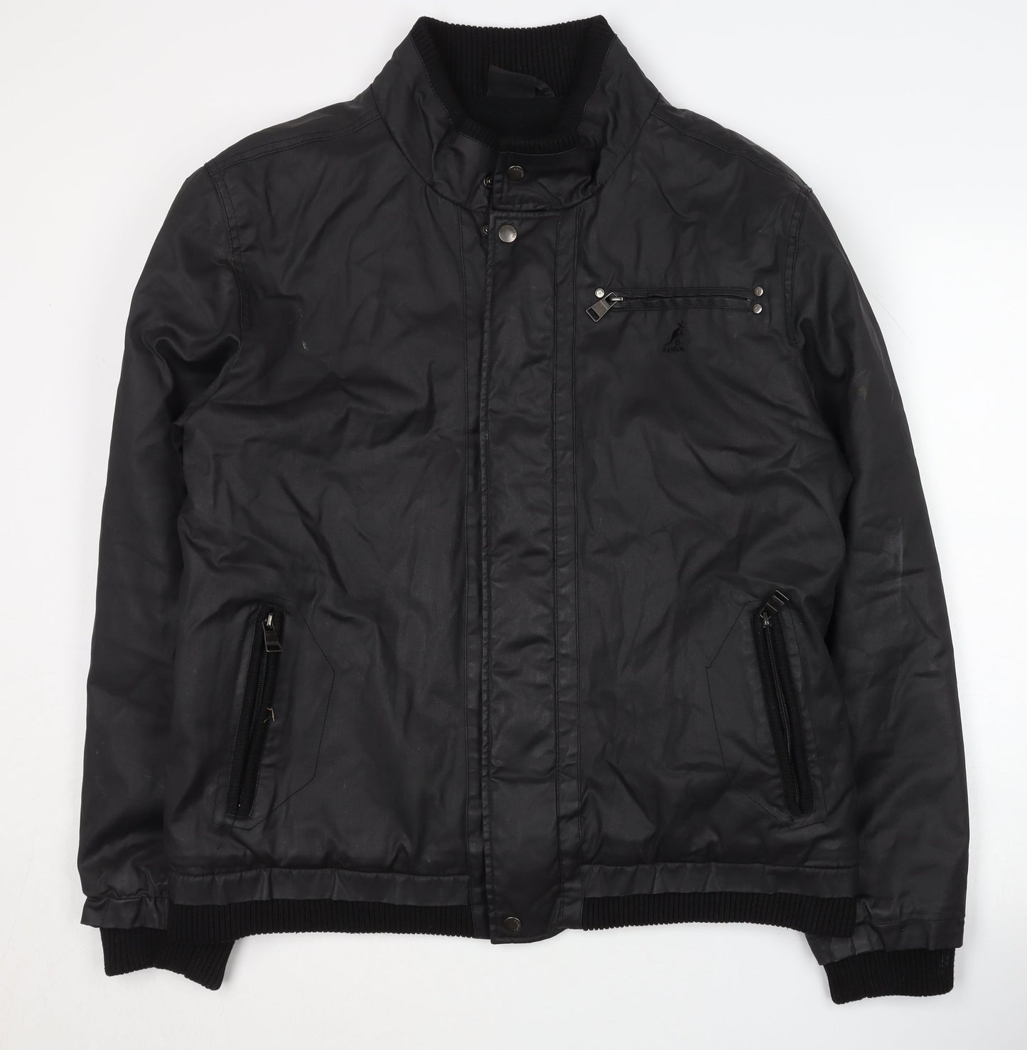 Kangol Men's Black L Basic Jacket, Cotton, Casual