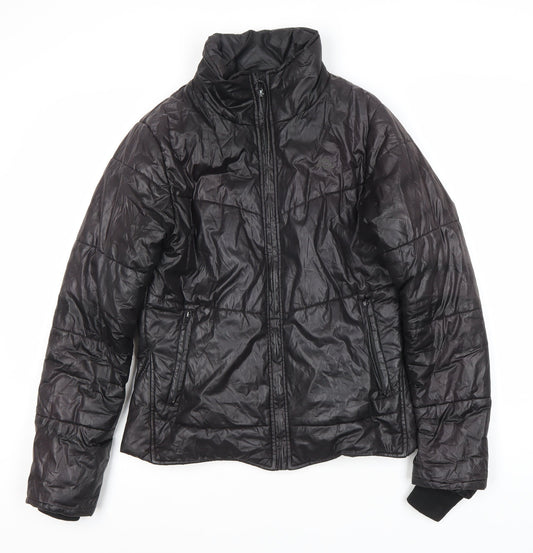 Kappa Unisex Black Puffer Jacket M - Full Zip Style