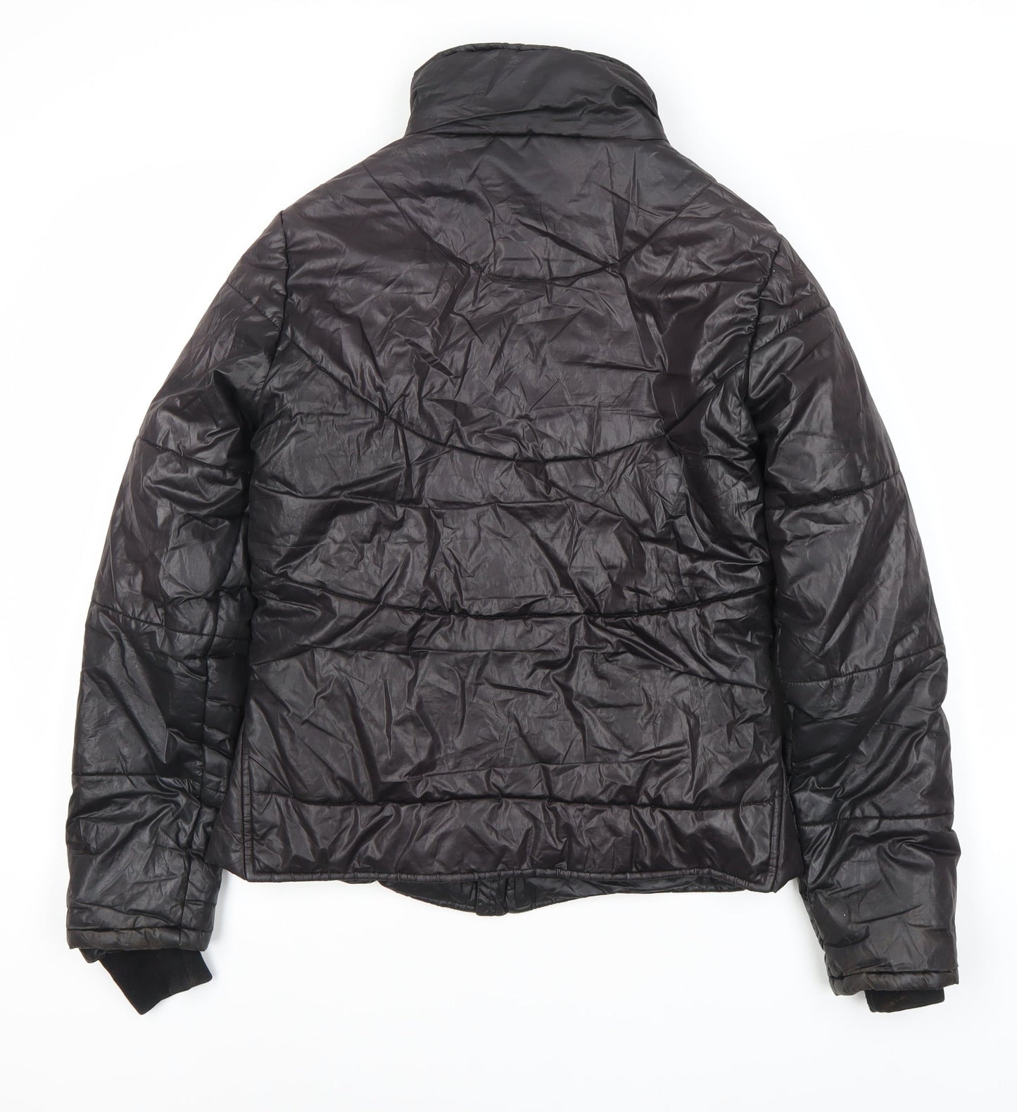 Kappa Unisex Black Puffer Jacket M - Full Zip Style