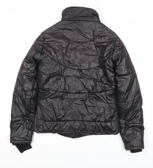 Kappa Unisex Black Puffer Jacket M - Full Zip Style