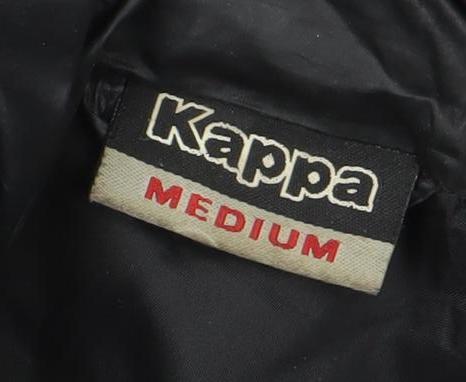 Kappa Unisex Black Puffer Jacket M - Full Zip Style