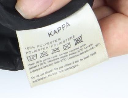 Kappa Unisex Black Puffer Jacket M - Full Zip Style