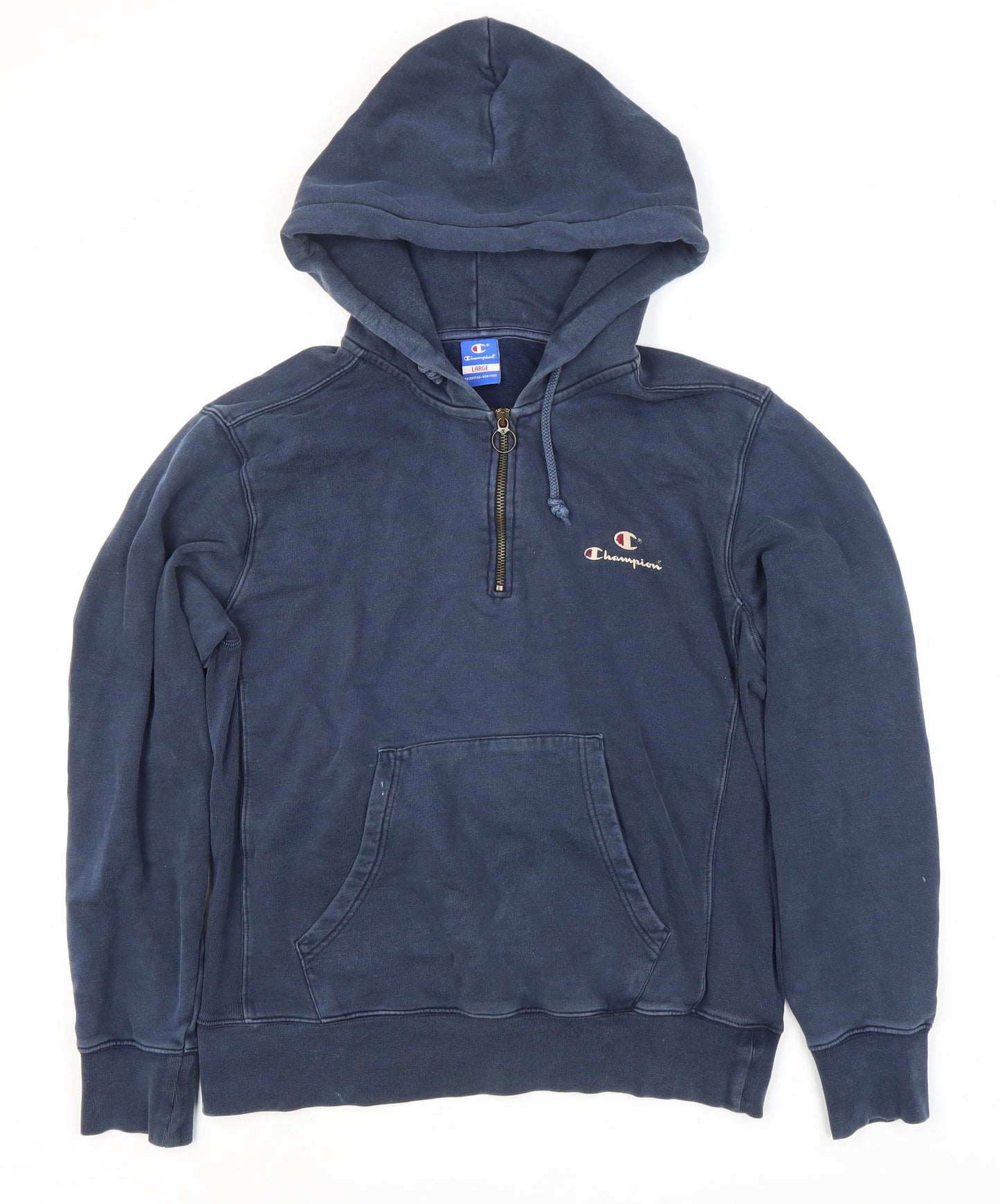 Champion Men's Blue Pullover Hoodie, Large