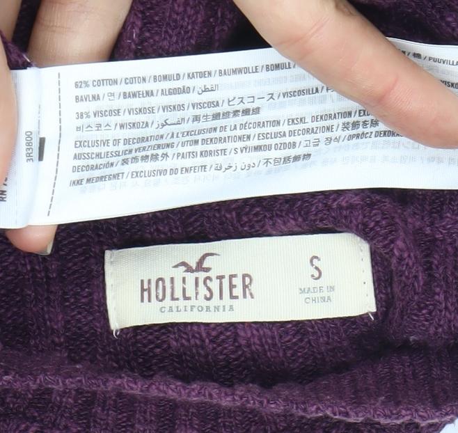 Hollister Women's Purple Pullover Jumper S