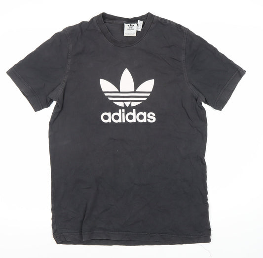 Mens UK Size 12 adidas Black Cotton T-Shirt