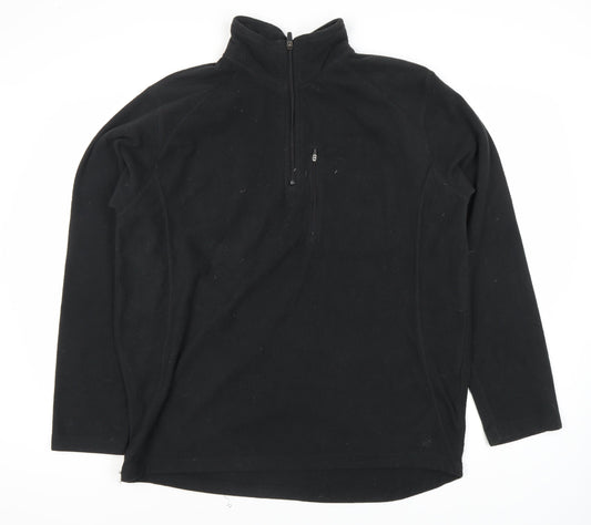 Peter Storm Men's Black Fleece Pullover L Zip Neck