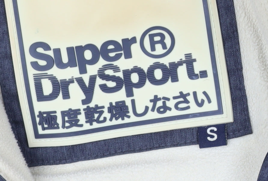 Superdry Women's Blue Puffer Jacket S Hooded Winter