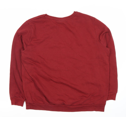 Harry Potter Unisex Adults Red Pullover Sweatshirt Size 16