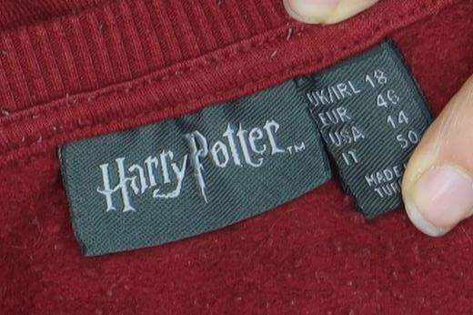 Harry Potter Unisex Adults Red Pullover Sweatshirt Size 16