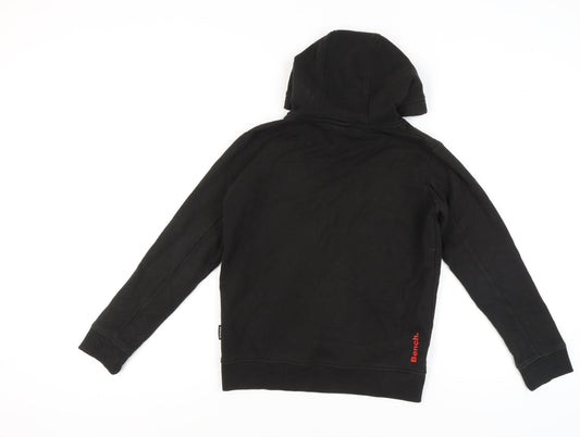 Bench Boys Black Hoodie, 11-12 Years, Pullover Style