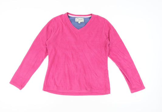 Peter Storm Women's Pink V-Neck Sweatshirt Size 10