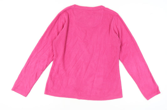 Peter Storm Women's Pink V-Neck Sweatshirt Size 10