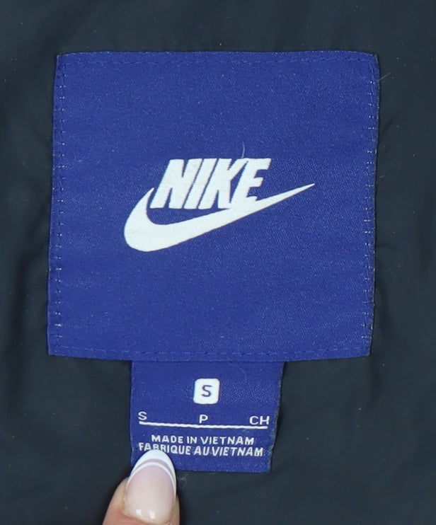 Nike Men's Blue Hooded Puffer Jacket Size S