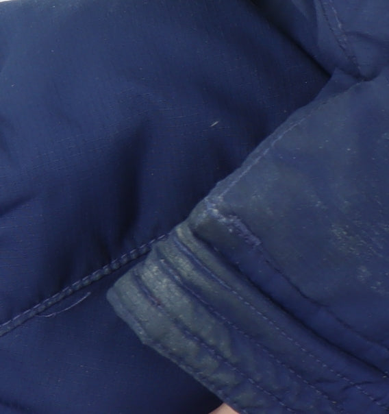 Nike Men's Blue Hooded Puffer Jacket Size S