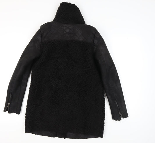 ONLY Women's Black XS Biker Jacket with Zip Accents