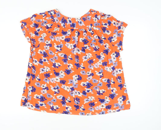 Womens UK Size 20 Maine New England Orange Cotton Blouse