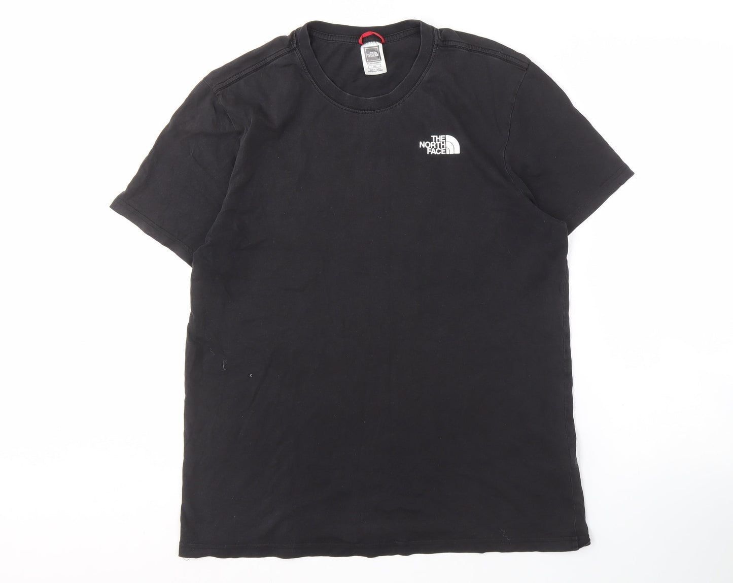 The North Face Men's Black Cotton T-Shirt, Size L, Logo Accent