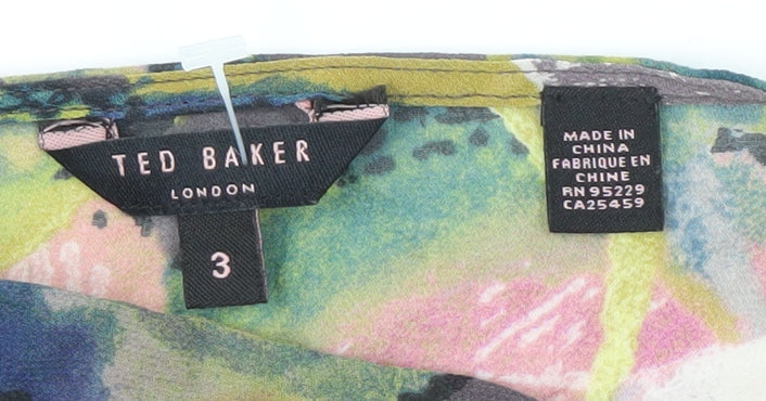 Ted Baker Women's Multicoloured Silk Blouse Size 10