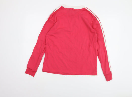Adidas Women's Pink Long Sleeve Jersey T-Shirt Size 12