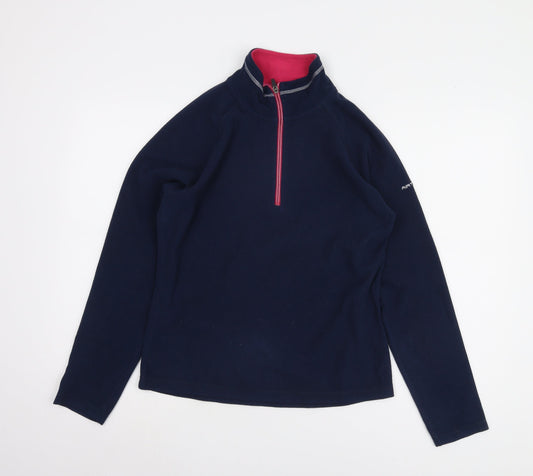 Trespass Women's Blue Mock Neck Fleece Sweatshirt M