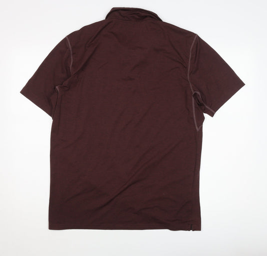 Calvin Klein Men's Brown Polo Shirt L Golf Style