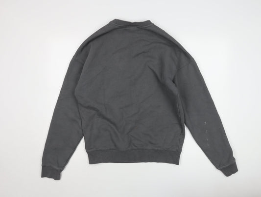 Fila Men's Grey S Pullover Sweatshirt with Logo