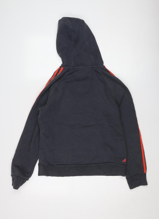 Adidas Black Hoodie Unisex Adult Size 16 Logo Hooded