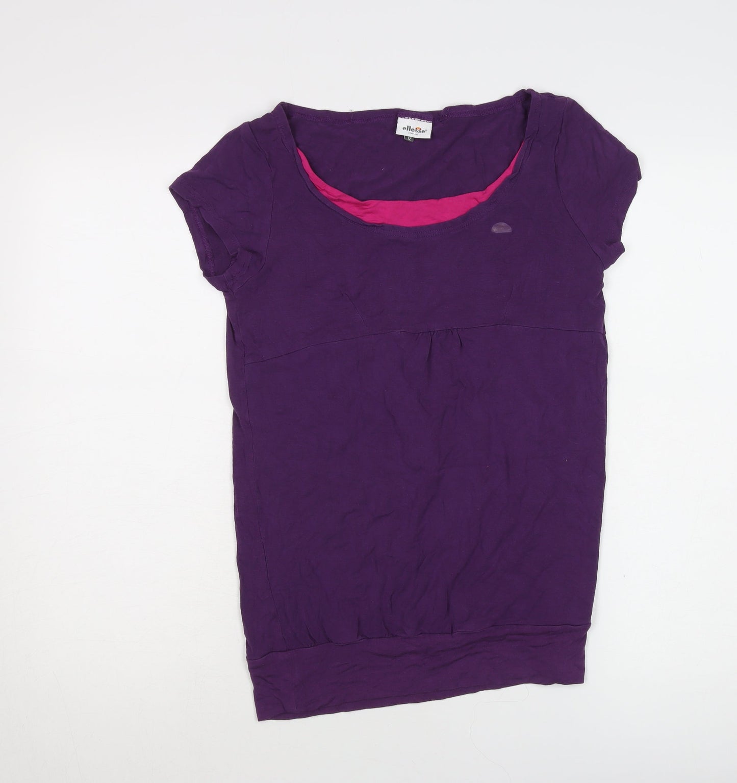 Ellesse Women’s Purple Viscose T-Shirt Size 12