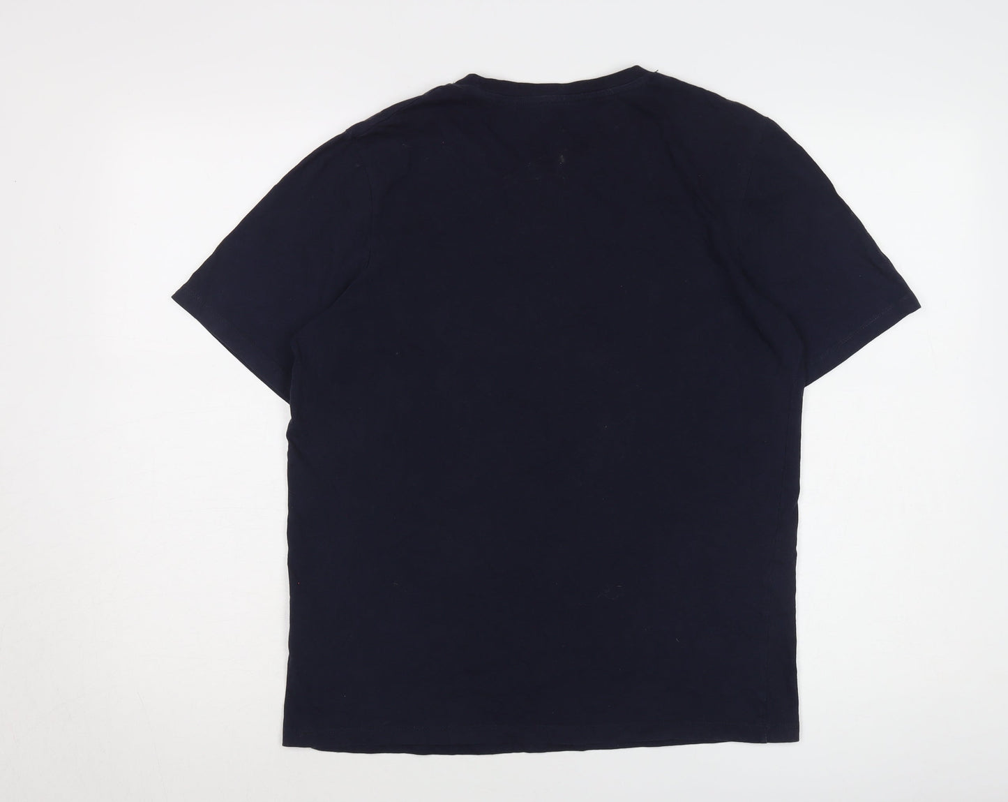 Jack & Jones Men's Blue Graphic T-Shirt - Size L