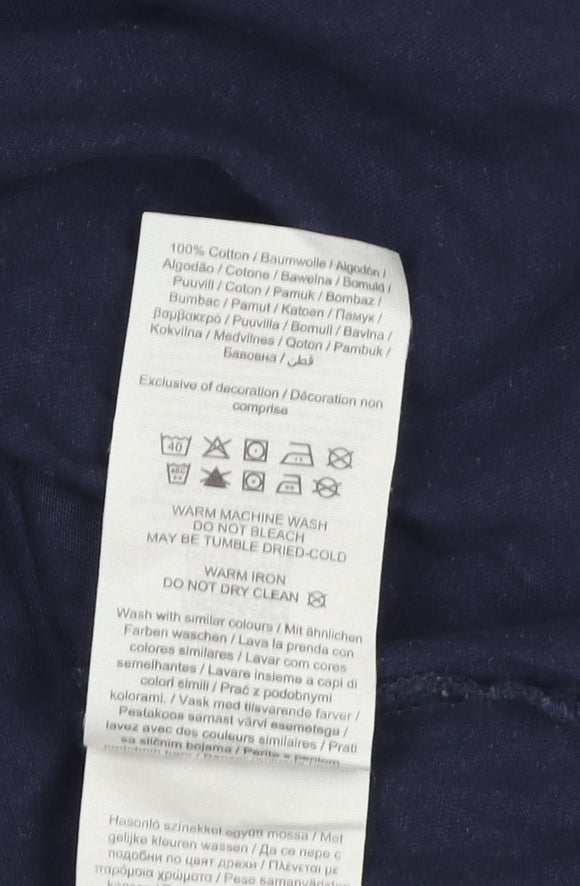 Jack & Jones Men's Blue Graphic T-Shirt - Size L