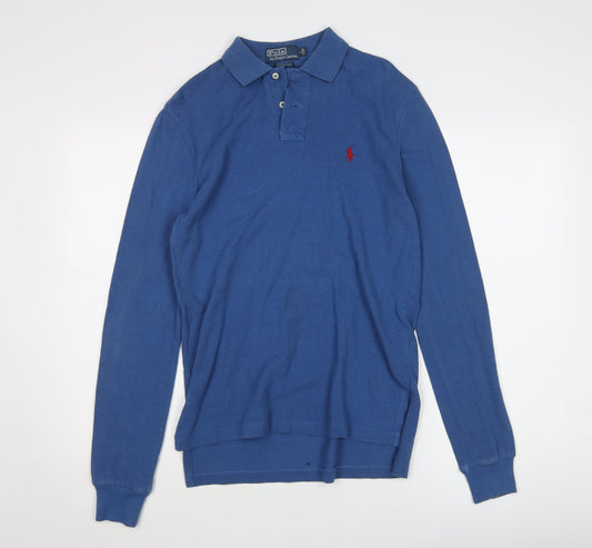 Ralph Lauren Men's Blue Long Sleeve Polo Shirt S