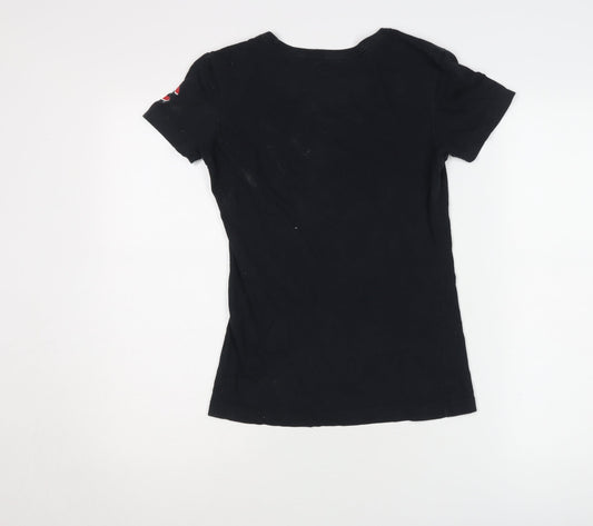 Nike Women's Black Slim Fit Sports T-Shirt